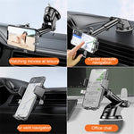 D25+105+K5 Telescopic Suction Cup Dashboard Phone Mount Air Vent Car Phone Holder Auto Locking Car Phone Clip