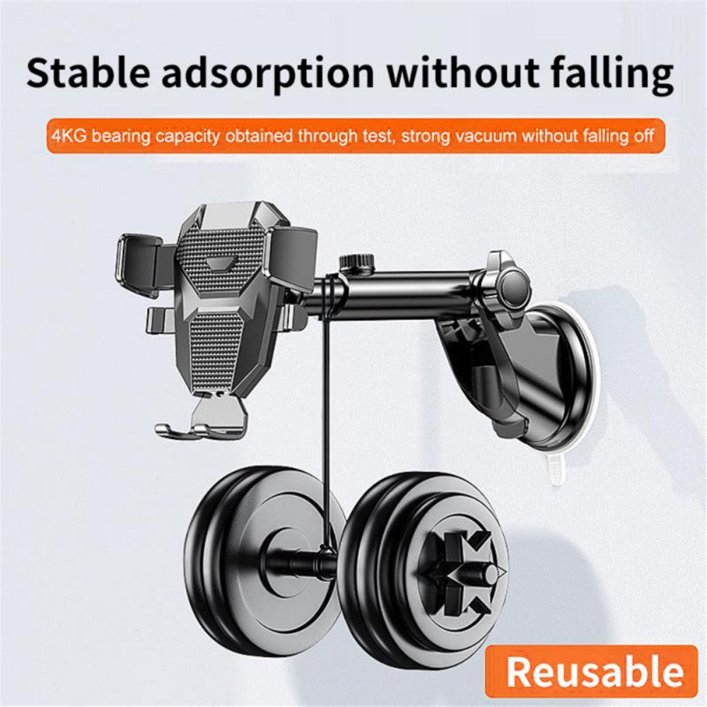 D25+105+K5 Telescopic Suction Cup Dashboard Phone Mount Air Vent Car Phone Holder Auto Locking Car Phone Clip