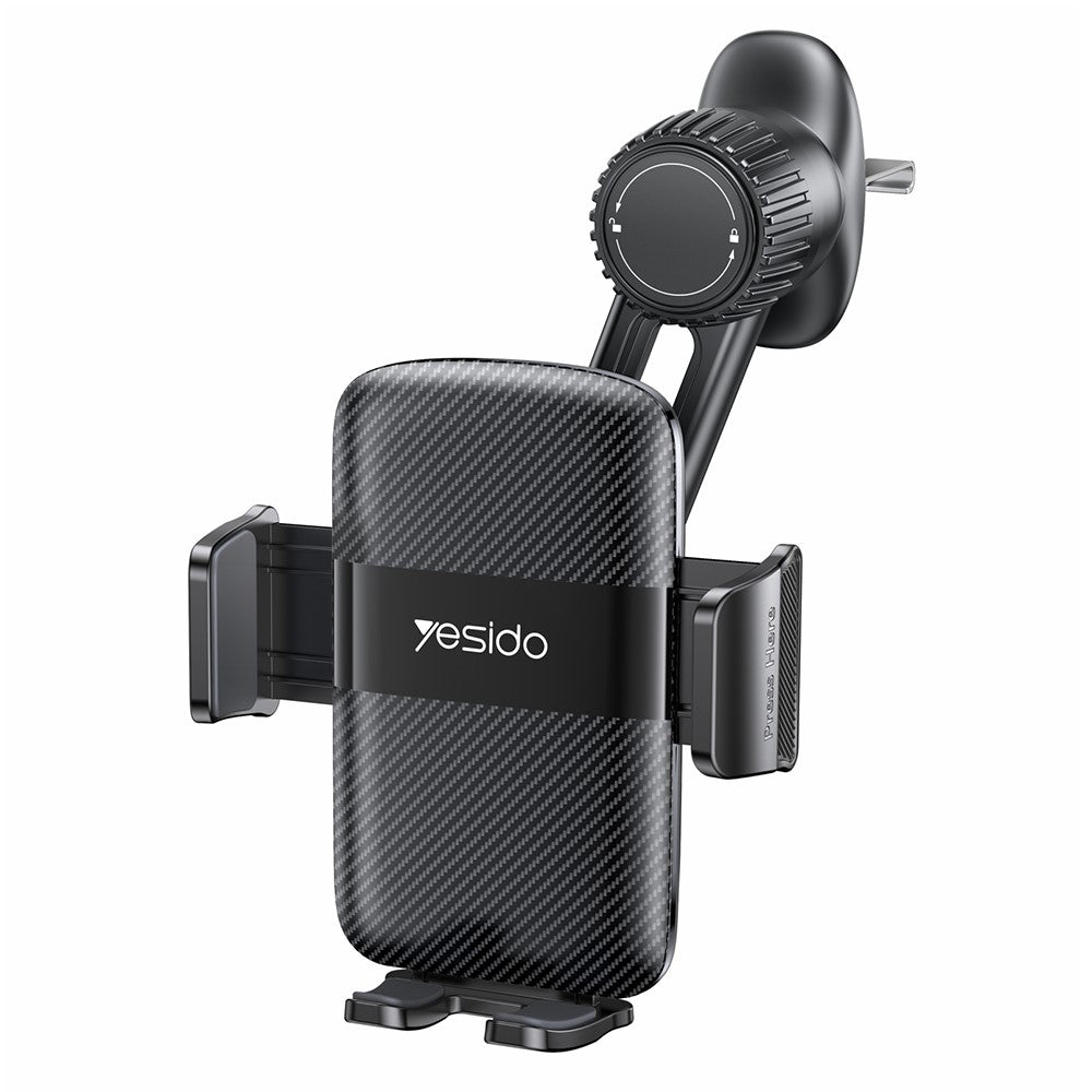 YESIDO C242 Air Vent Phone Holder for iPhone 16 / 16 Plus / 16 Pro / 16 Pro Max Adjustable Car Phone Mount with Hook Clip