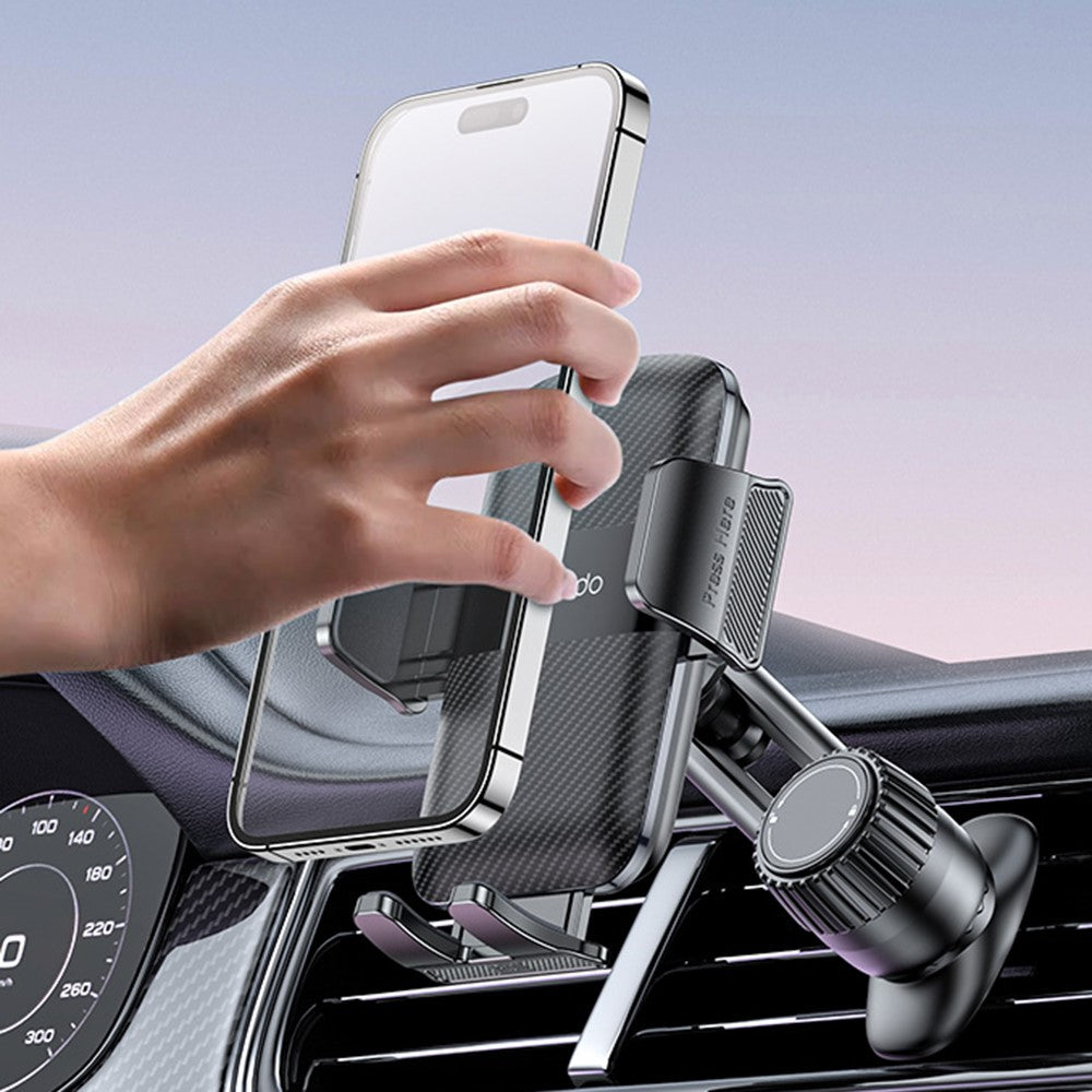 YESIDO C242 Air Vent Phone Holder for iPhone 16 / 16 Plus / 16 Pro / 16 Pro Max Adjustable Car Phone Mount with Hook Clip