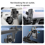YESIDO C242 Air Vent Phone Holder for iPhone 16 / 16 Plus / 16 Pro / 16 Pro Max Adjustable Car Phone Mount with Hook Clip