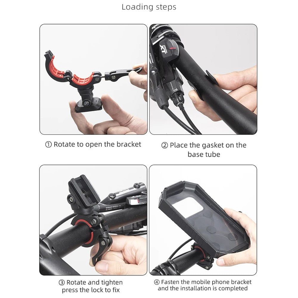 ROCKBROS Rainproof Handlebar E-Bike Mobile Phone Bracket PET Touch Screen Bike Phone Holder