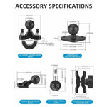 ROCKBROS 25210024 Motorcycle Cell Phone Holder Shockproof E-Bike Phone Mount for Bicycle Navigation