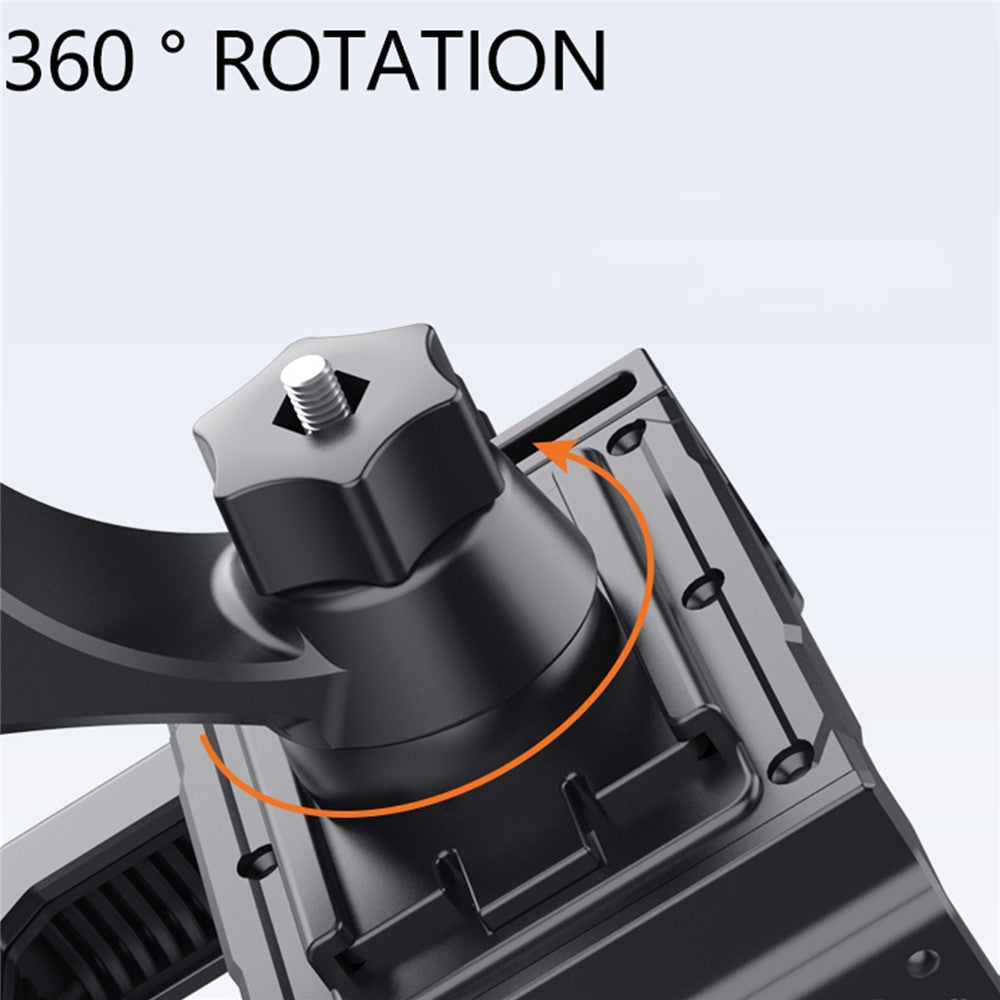 QX-24 ABS Motorcycle Phone Mount Holder Bracket (Installation On Rearview Mirror)