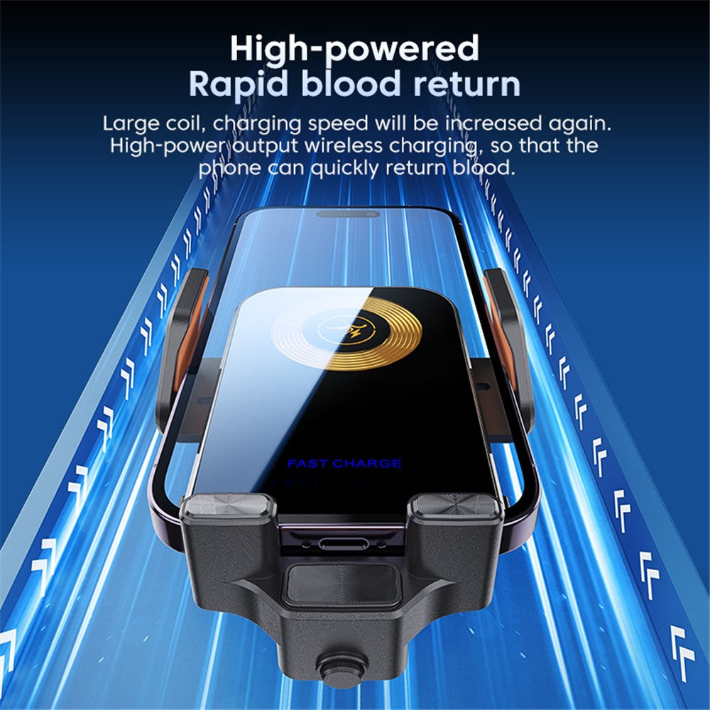 X15 Car Air Vent Cell Phone Mount Holder Wireless Charger Mobile Phone Bracket