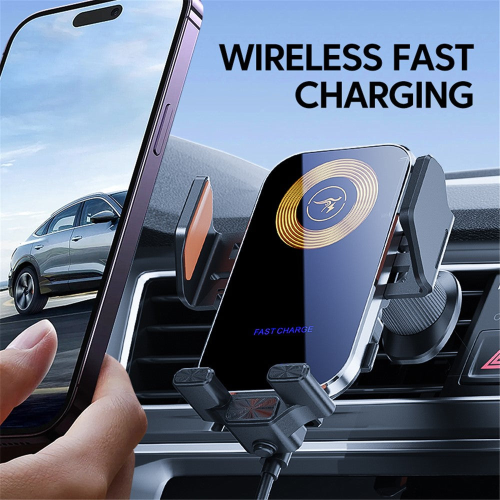 X15 Car Air Vent Cell Phone Mount Holder Wireless Charger Mobile Phone Bracket