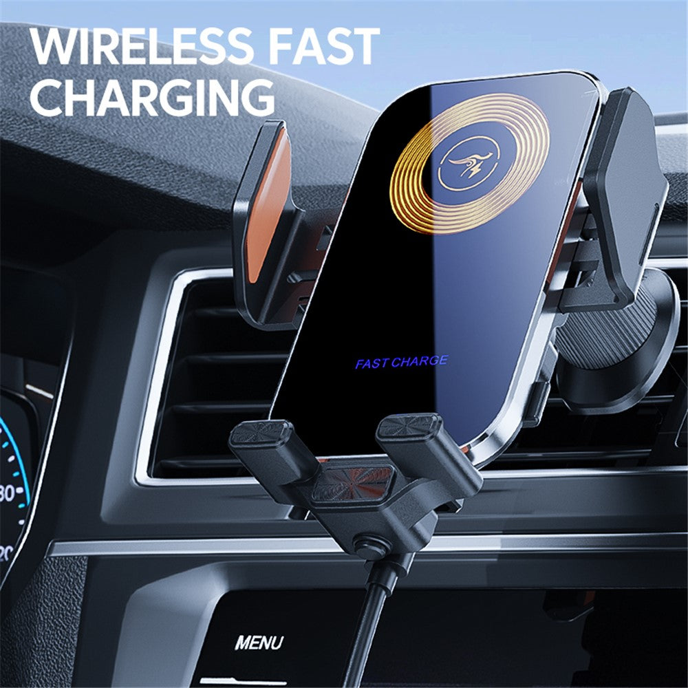 X15 Car Air Vent Cell Phone Mount Holder Wireless Charger Mobile Phone Bracket
