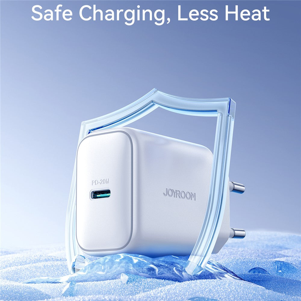 JOYROOM JR-TCF20 EU Plug PD 20W Fast Charger Type-C Charger Adapter for iPhone 16-15 Series