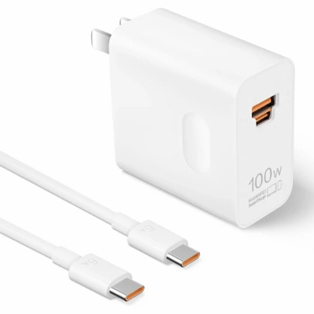 HUAWEI HW-200500C02 100W High Power Adapter USB-A + Type-C CN Plug Wall Charger with Cable (Chinese Version)