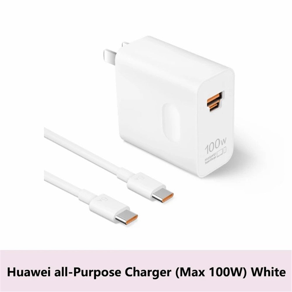 HUAWEI HW-200500C02 100W High Power Adapter USB-A + Type-C CN Plug Wall Charger with Cable (Chinese Version)