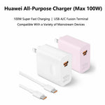 HUAWEI HW-200500C02 100W Højeffektadapter USB-A + Type-C CN Vægoplader med kabel (kinesisk version)
