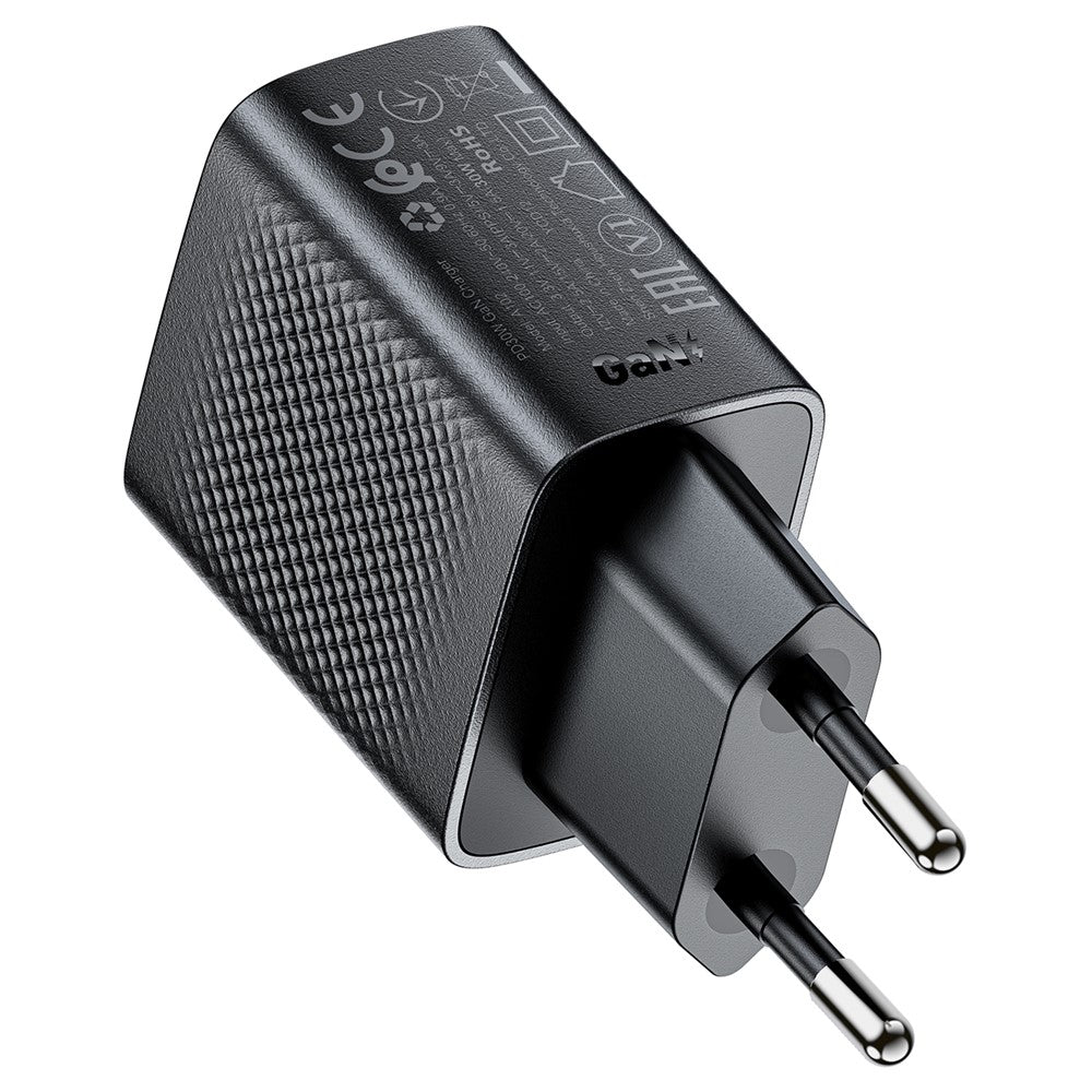 ACEFAST A102 GaN Power Adapter PD 30W Single Type-C Phone Wall Charger, EU Plug