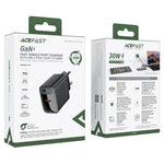 ACEFAST A102 GaN Power Adapter PD 30W Single Type-C Phone Wall Charger, EU Plug