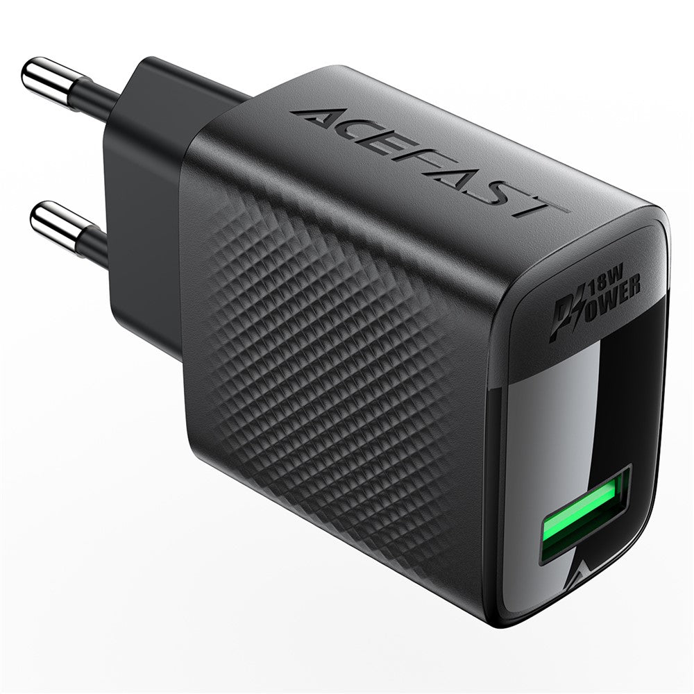 ACEFAST A90 QC 18W GaN Wall Charger Single USB-A Port Power Adapter for Laptops, Tablets and Phones