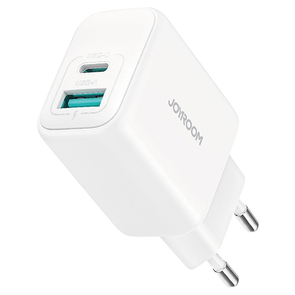 JOYROOM JR-TCF21 20W Fast Charger Type-C + USB-A Dual Port Power Adapter for iPhone 16-15 Series