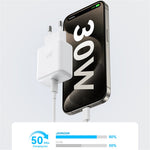 JOYROOM JR-TCF24 PD 30W Fast Charging Power Adapter Type-C Mini Wall Charger, EU Plug for iPhone 16-15 Series
