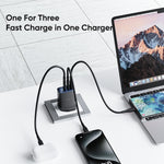 MCDODO CH-2170 30W 3-Port Digital Display Fast Charger (Dual Type-C+USB-A), UK Plug