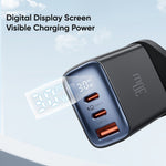 MCDODO CH-2170 30W 3-Port Digital Display Fast Charger (Dual Type-C+USB-A), UK Plug