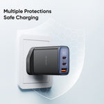 MCDODO CH-2170 30W 3-Port Digital Display Fast Charger (Dual Type-C+USB-A), UK Plug