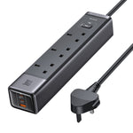 MCDODO CH-0600 UK-stik 6-i-1 30W GaN Overspændingsbeskyttelses Strømskinne (3 AC+2 USB-C+USB-A)