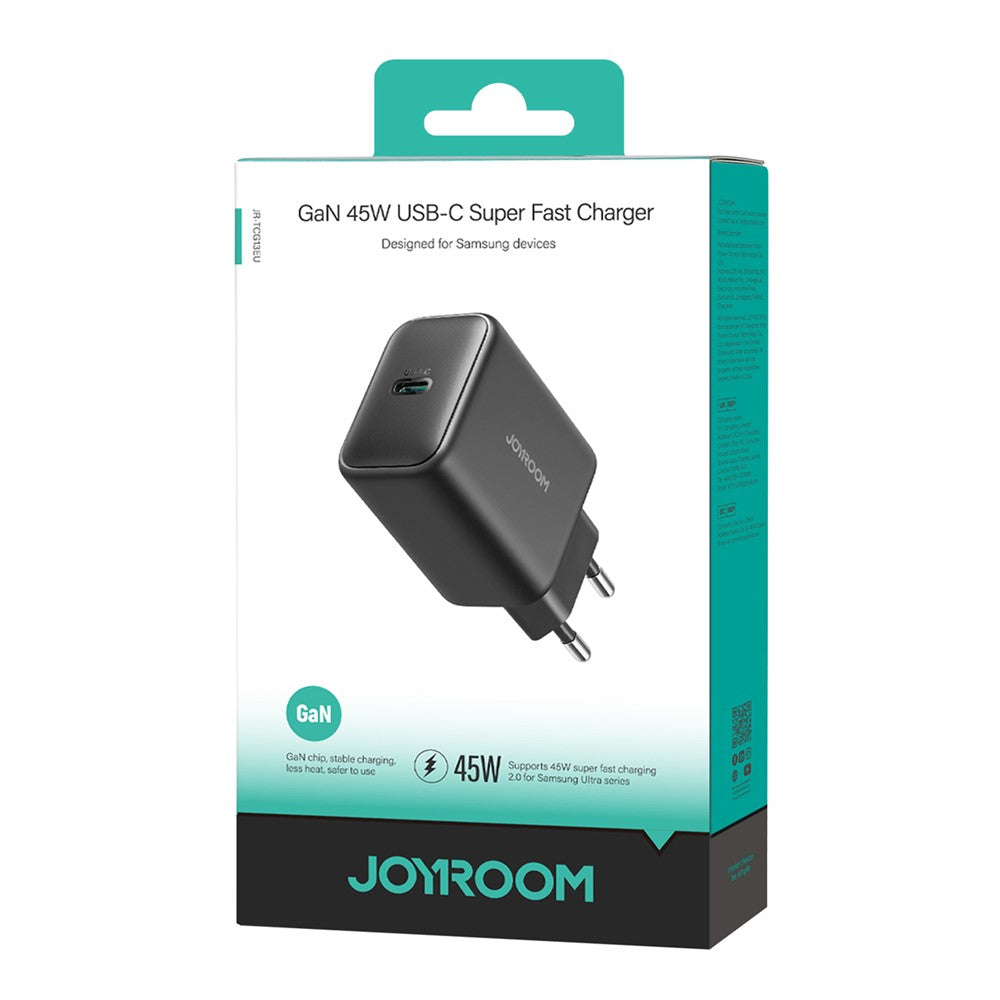 JOYROOM TCG13 EU Stik 45W GaN Hurtigoplader til Samsung Telefoner Mini Strømadapter,