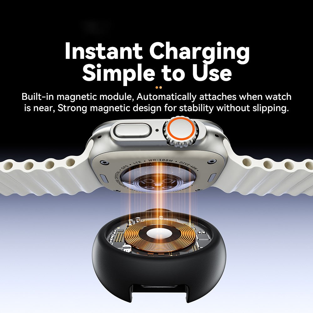 ESSAGER For Apple Watch Magnetic Wireless Charger Type-C Female Port Charging Dock
