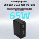 818PD QC3.0 PD 20W Fast Charging Station 5 USB + 1 Type-C Phone Tablet Desktop Charger
