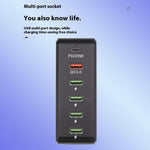 818PD QC3.0 PD 20W Fast Charging Station 5 USB + 1 Type-C Phone Tablet Desktop Charger