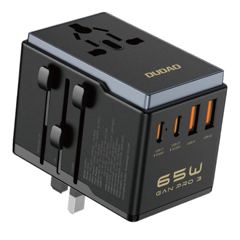 DUDAO A65Pro Universal 65W Fast Charging Travel Adapter Global Plug Converter Charger