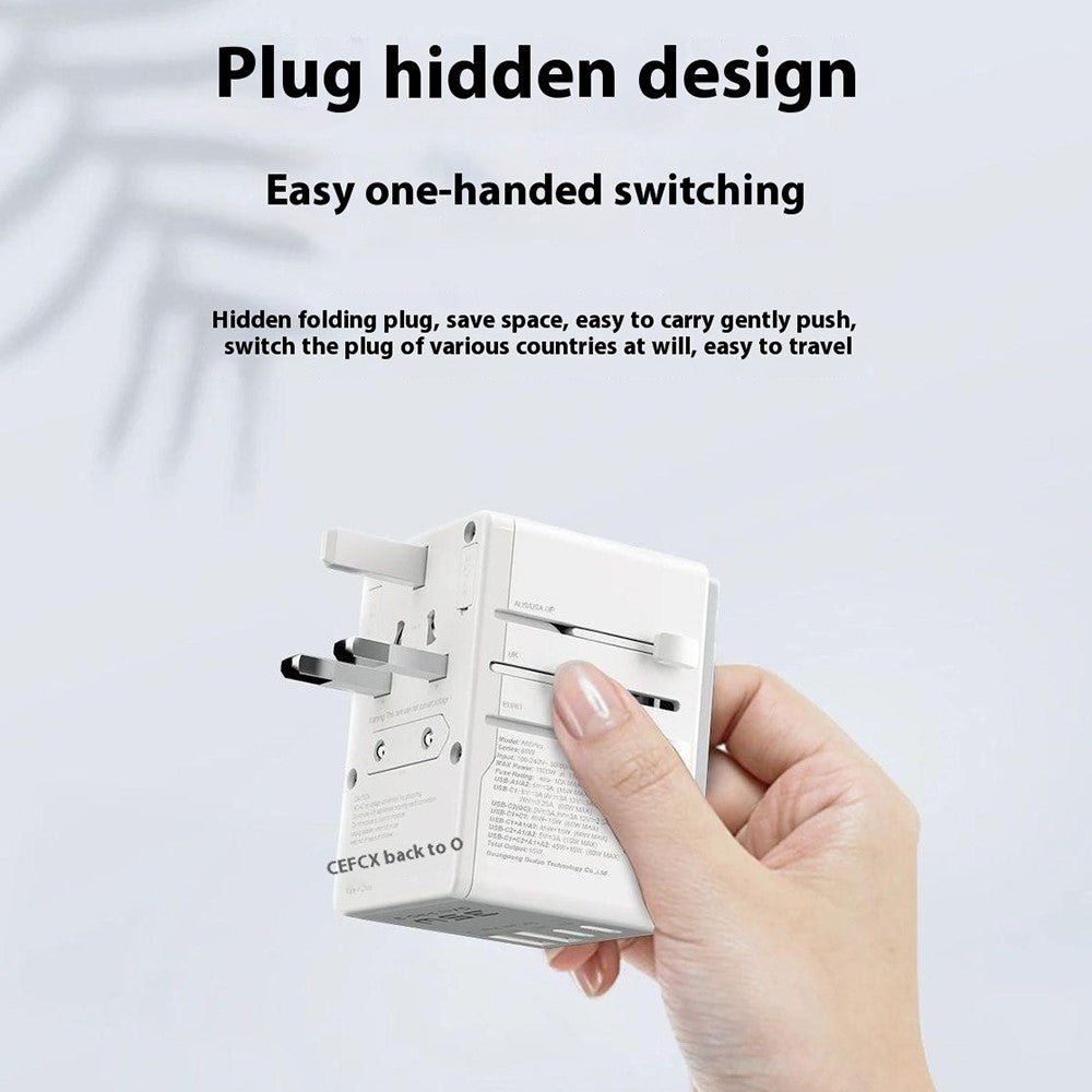 DUDAO A65Pro Universal 65W Fast Charging Travel Adapter Global Plug Converter Charger