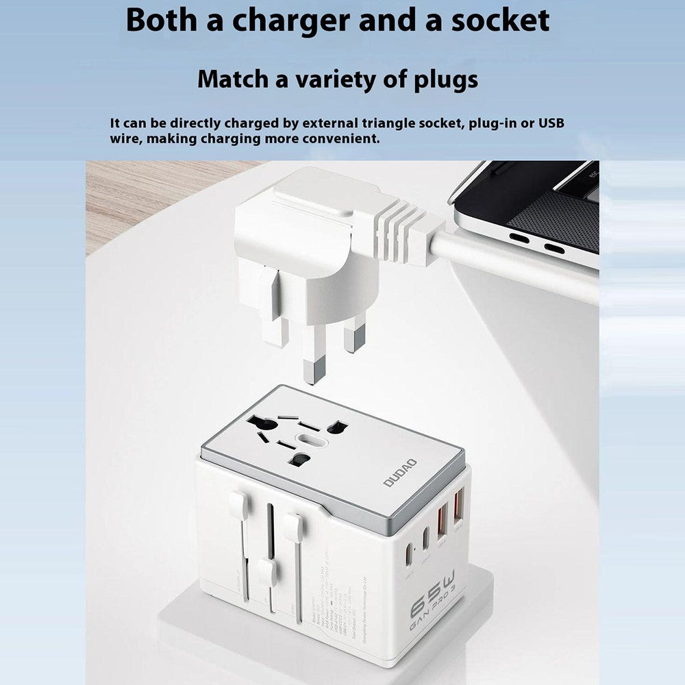 DUDAO A65Pro Universal 65W Fast Charging Travel Adapter Global Plug Converter Charger