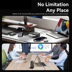 ESSAGER GaN-ladestation med 4 USB-C- + 4 USB-A-porte 100W hurtigoplader til bærbar computer, telefon og tablet