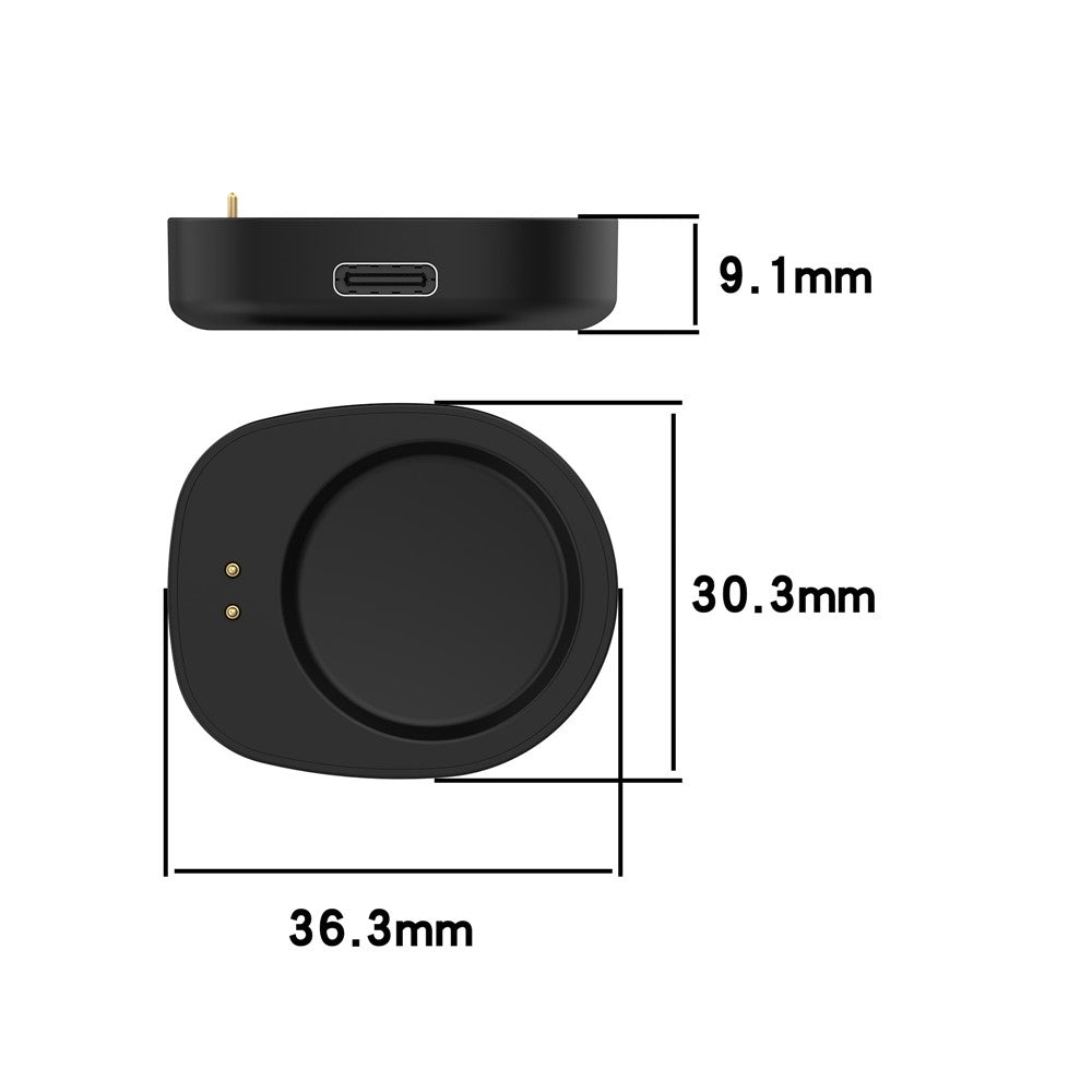 Opladningsadapter til Huami Amazfit T-Rex 3 (A2322) / Balance (A2286) USB-C Smartwatch Magnetisk Oplader