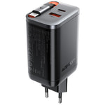ACEFAST A111 67W GaN-oplader USB-A+Type-C-adapter med udtrækkeligt USB-C-kabel, EU-stik
