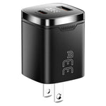 ESSAGER 33W Fast Charging Digital Display USB A + Type C Dual Port GaN Travel Charger