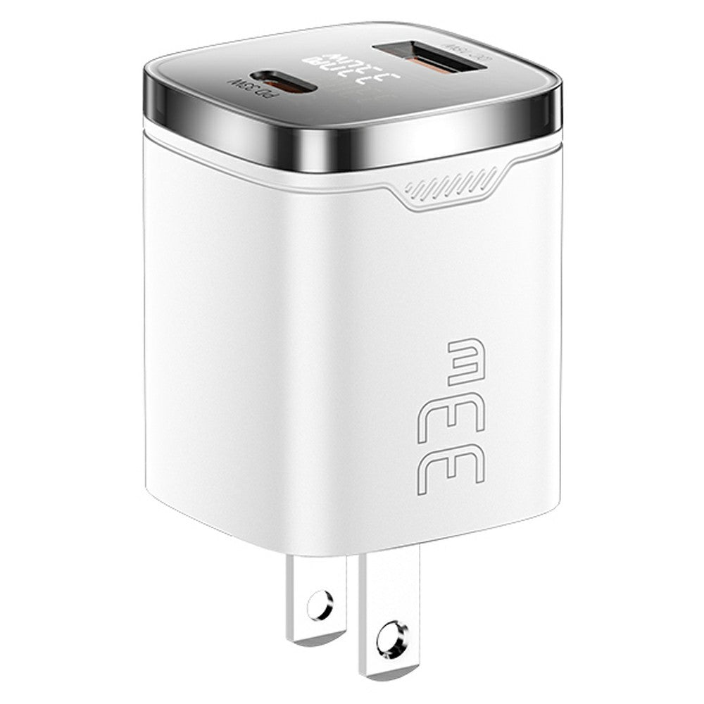 ESSAGER 33W Fast Charging Digital Display USB A + Type C Dual Port GaN Travel Charger