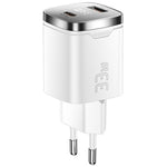 ESSAGER 33W Fast Charging Digital Display USB A + Type C Dual Port GaN Travel Charger