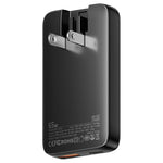 ESSAGER 65W Fast Charging Adapter USB A + Type C Dual Ports Ultra Slim GaN Travel Charger