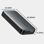 ESSAGER 65W Fast Charging Adapter USB A + Type C Dual Ports Ultra Slim GaN Travel Charger