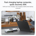 F9A 6 In 1 Multifunction 72W Smart Wireless Charger with 2 USB + 2 Type C Ports and LED Ambient Light