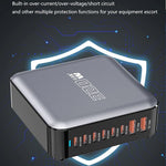 320W GaN Desktop Charger 8 Port Output Fast Charging Station for Phones Tablets Drones