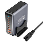 320W GaN Desktop Charger 8 Port Output Fast Charging Station for Phones Tablets Drones