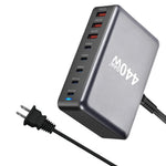 440W GaN bordsladdare 2 x PD 100W + 3 x PD 65W + 3 x QC 18W 8-portars snabbladdningsstation