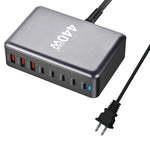 440W GaN bordsladdare 2 x PD 100W + 3 x PD 65W + 3 x QC 18W 8-portars snabbladdningsstation