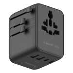 MOMAX 1-World 2 Dubbel AC Mini GaN Global Reseadapter 70W Universal Strömomvandlare Laddare