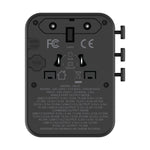 MOMAX 1-World 2 Dubbel AC Mini GaN Global Reseadapter 70W Universal Strömomvandlare Laddare