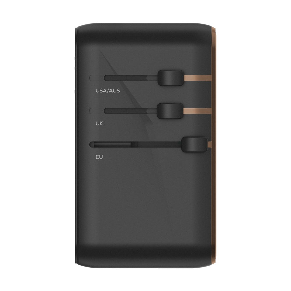 MOMAX 1-World 170W GaN PD Global Travel Wall Charger Fast Charging Adapter with USB-C Cable