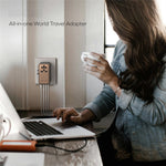 MOMAX 1-World 170W GaN PD Global Travel Wall Charger Fast Charging Adapter with USB-C Cable
