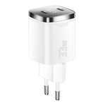 ESSAGER PD 33W GaN Dual Type-C Travel Charger with LED Display Fast Charging Compact Power Adapter