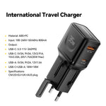 ESSAGER G535 35W Travel Charger CN / US + EU + UK + AUS Plug GaN Phone Power Adapter